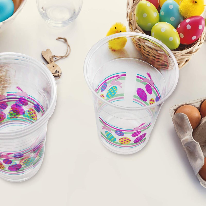Party Essentials Soft Plastic Printed Party Cups, 16-Ounce, Easter, 40-Count - Image 4